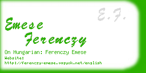 emese ferenczy business card